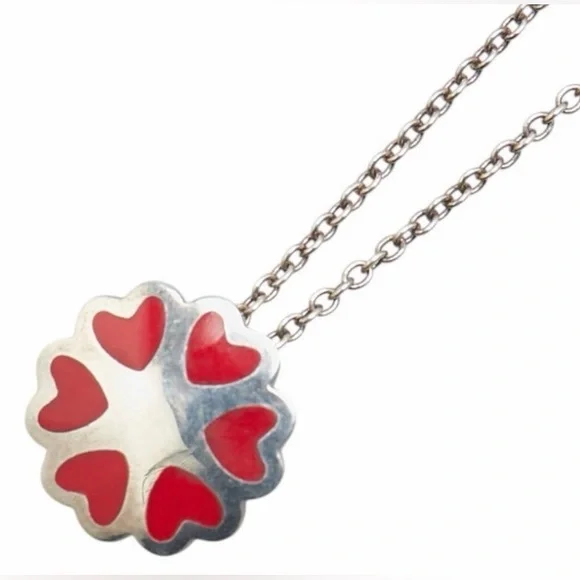 Tiffany Paloma Picasso Crown Of Hearts  Necklace . - Picture 2 of 16